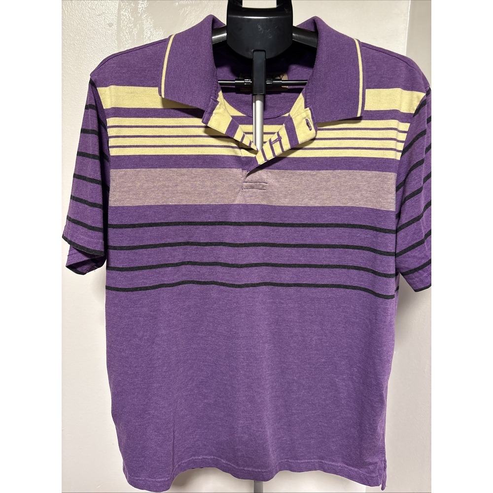 Big Sky Outfitters Polo Shirt Men Large Striped Contrast Sleeves‎ & Collar Golf